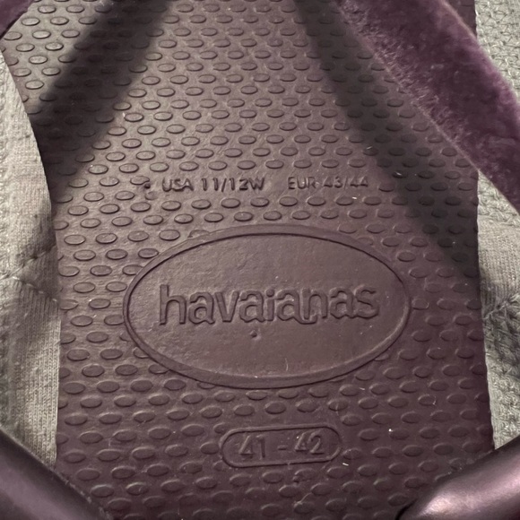 Purple Velvet Havaianas Flip Flops - Picture 3 of 4